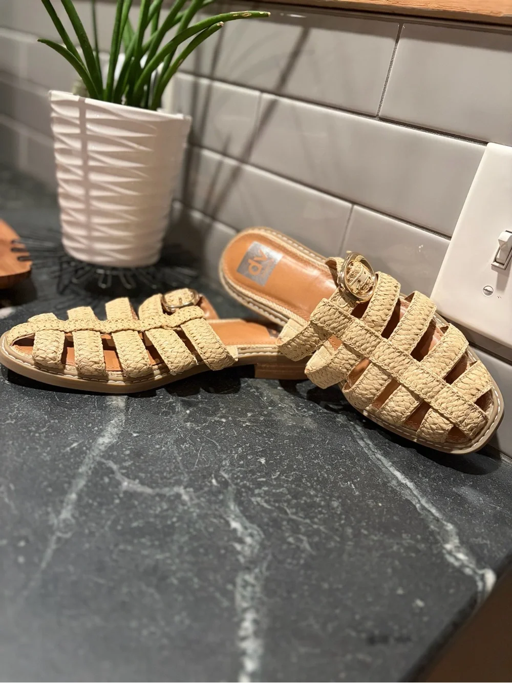 Dolce Vida Fyona Fisherman Sandals in Rafia
